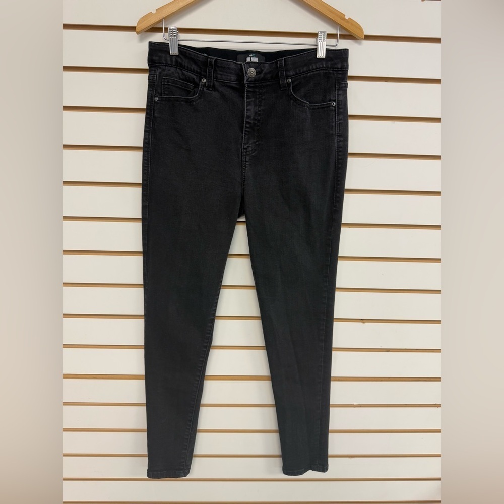 LULAROE MAGIC WAIST BLACK STRETCH SKINNY JEANS L-161367-‎ SIZE 30